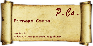Pirnaga Csaba névjegykártya